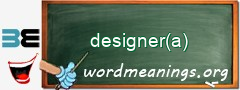 WordMeaning blackboard for designer(a)